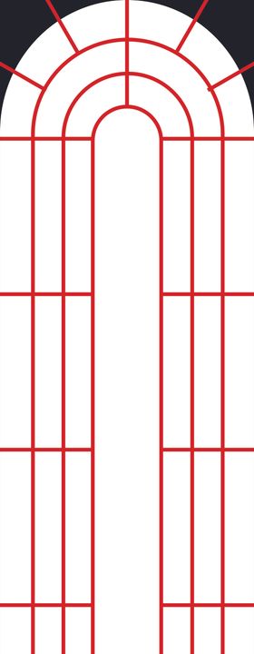 欧式复古雕花拱形窗设计图