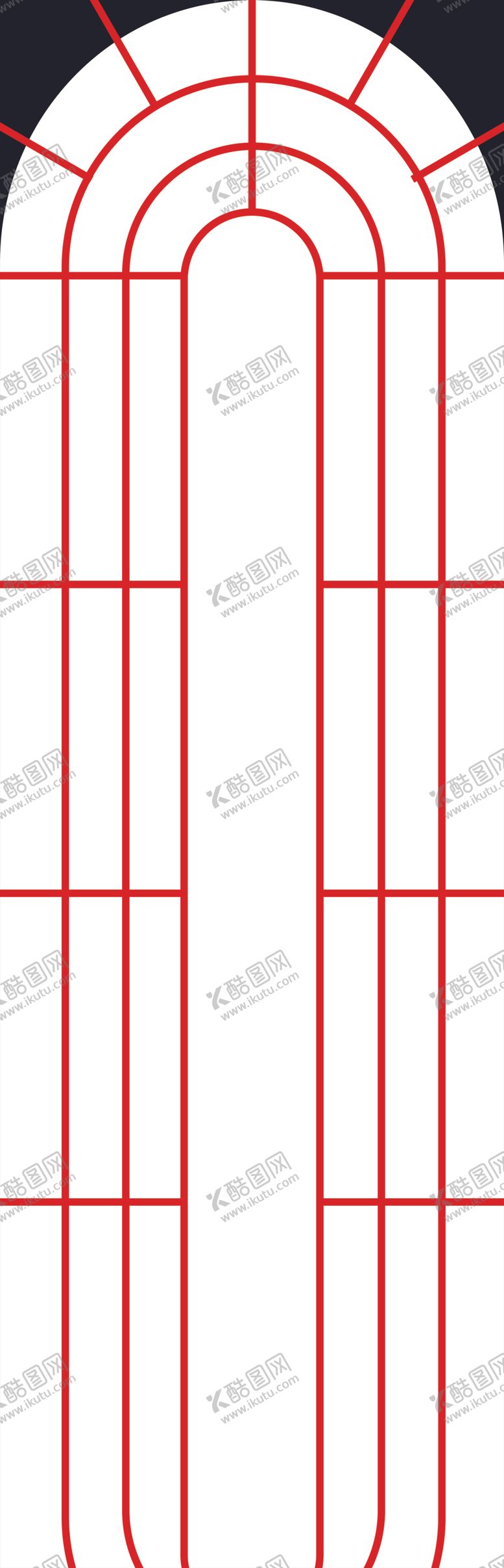 编号：85781904040726241918【酷图网】源文件下载-欧式复古雕花拱形窗设计图