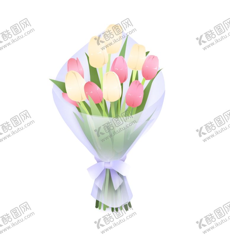 编号：78221904240711298438【酷图网】源文件下载-手绘郁金香花束
