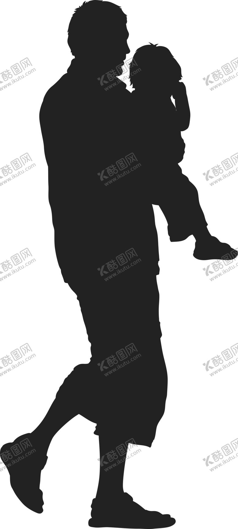 编号：25427209170533566640【酷图网】源文件下载-一家人剪影