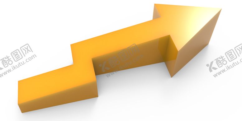 编号：94171910040703463083【酷图网】源文件下载-向上箭头立体金色上升提升素材