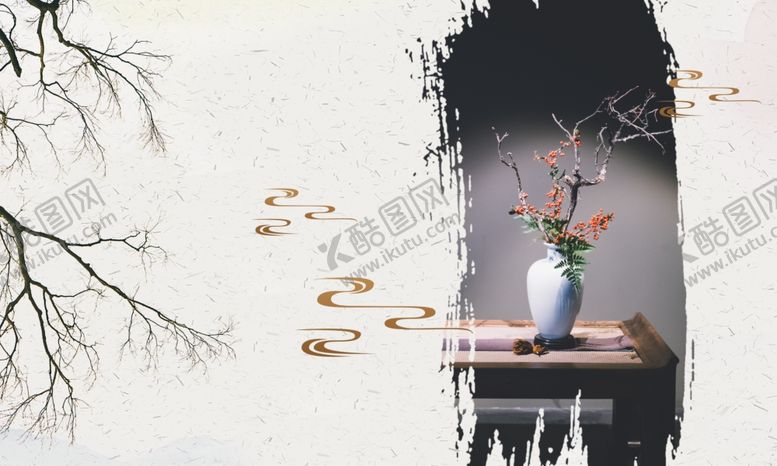 编号：10390205151307256441【酷图网】源文件下载-中国风水墨背景水彩水墨