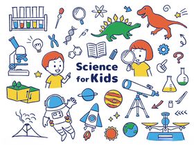 儿童科学主题趣味插画