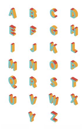 3D立体字母数字
