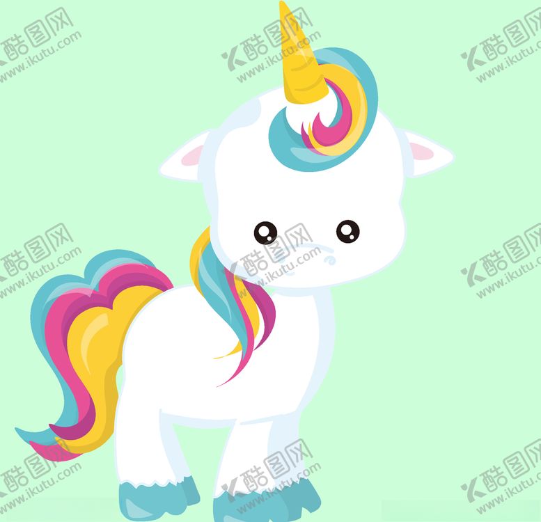 编号：74150210111917068941【酷图网】源文件下载-可爱卡通小马手绘矢量素材