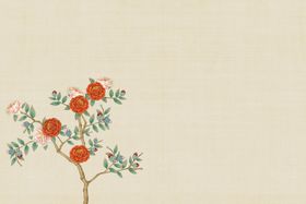 花卉白描鸟文艺素材