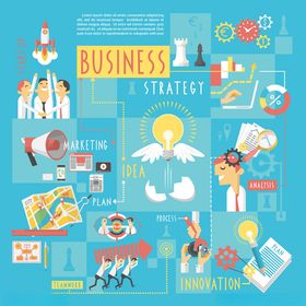 商业策略插画元素集合
