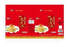 海蜇丝包装盒模板