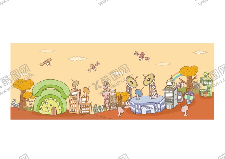 编号：20991112130641075010【酷图网】源文件下载-水彩建筑风景画