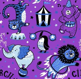 马戏团动物服装印花