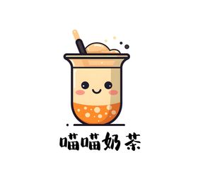 奶茶卡通logo