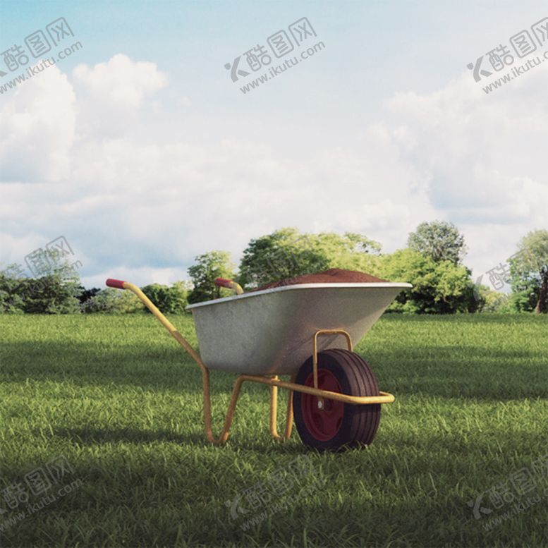 编号：18712701251301113762【酷图网】源文件下载-C4D模型小推车