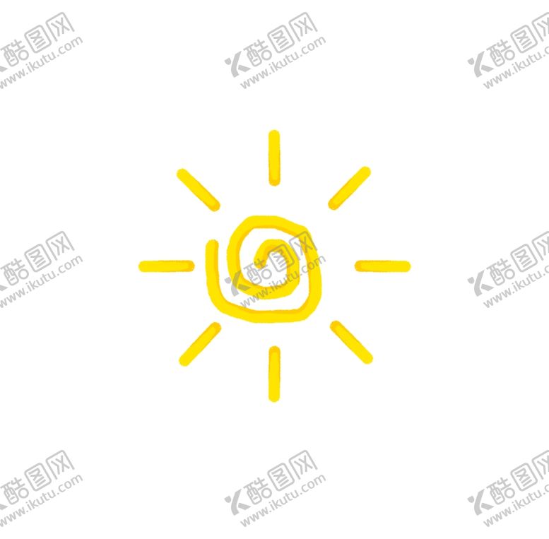 编号：10415501252259158524【酷图网】源文件下载-简约手绘太阳素材