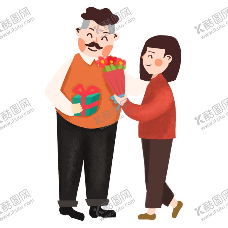 编号：64217010071826256527【酷图网】源文件下载-父亲节插画