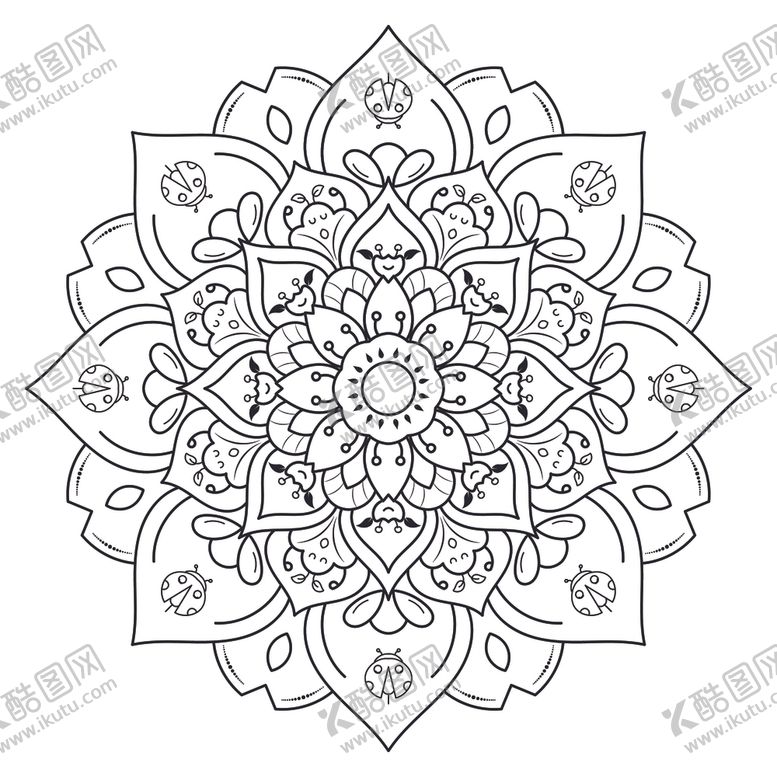 编号：43518205111811233977【酷图网】源文件下载-曼陀罗图案