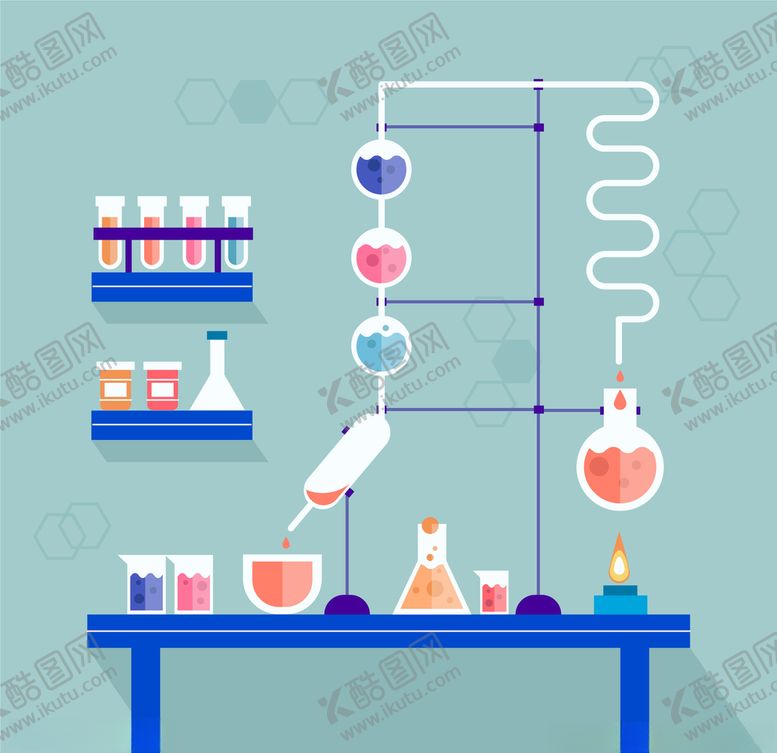 编号：55695610112250021291【酷图网】源文件下载-矢量科学实验器材