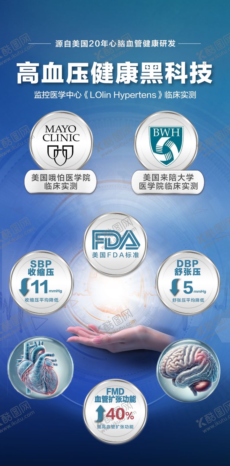 编号：22862902231011016343【酷图网】源文件下载-蓝色血压海报