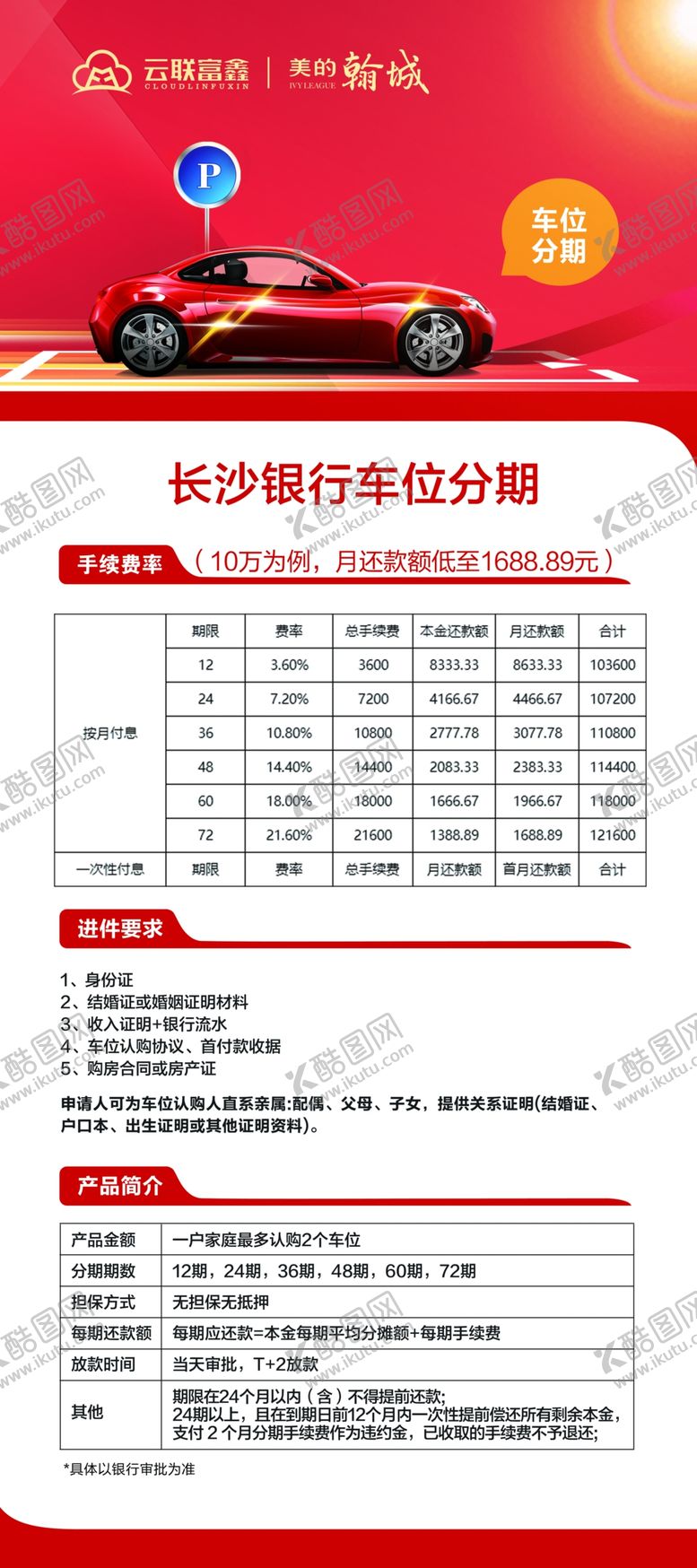 编号：50059904072111266527【酷图网】源文件下载-车位分期展架