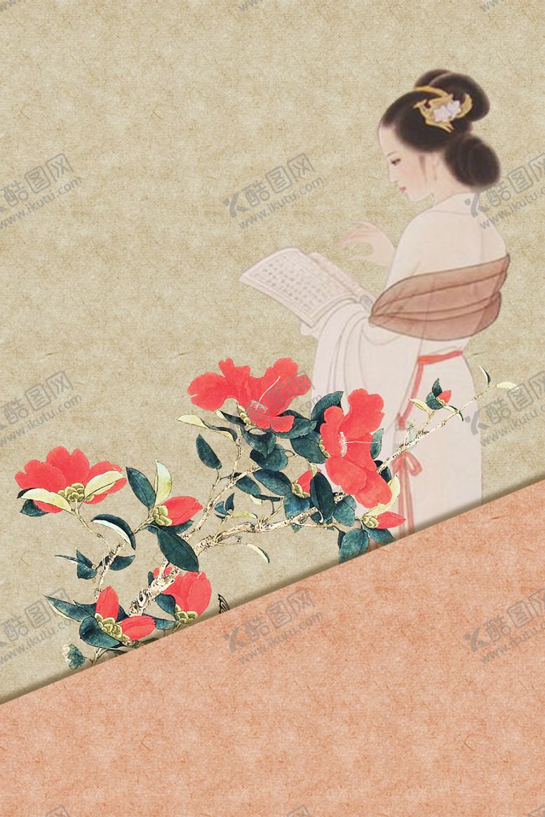 编号：90237810111112318176【酷图网】源文件下载-中国工笔画合成背景模板