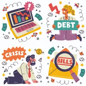 债务危机与技能提升主题图