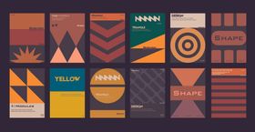 多彩几何图案封面设计