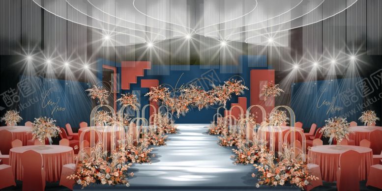 编号：36337301130438444026【酷图网】源文件下载-雍容华贵的婚礼活动现场效果图