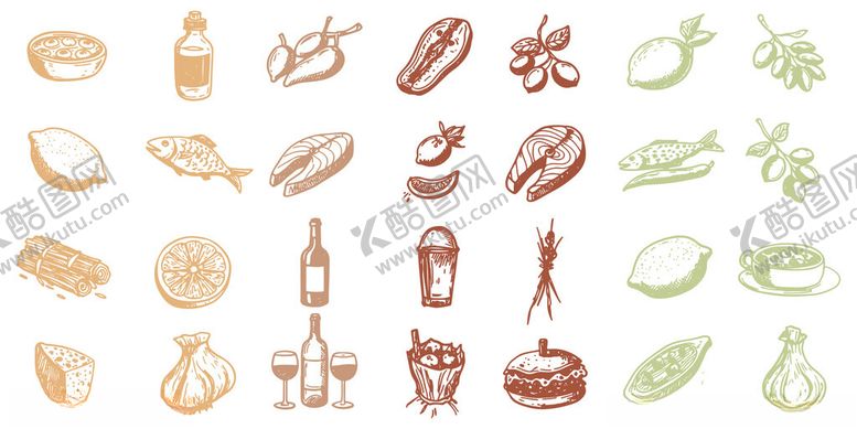 编号：60619210281530226270【酷图网】源文件下载-美食图标