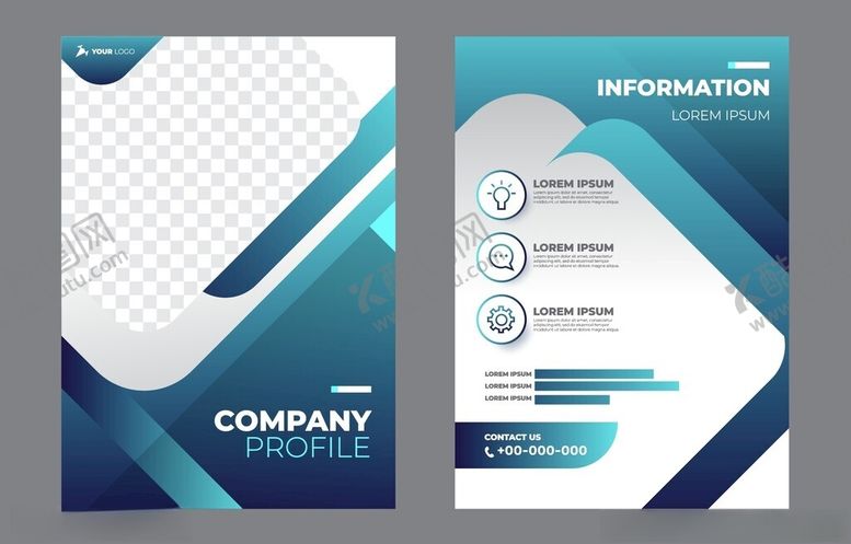 编号：45604309202048061719【酷图网】源文件下载-蓝白商务名片设计模板