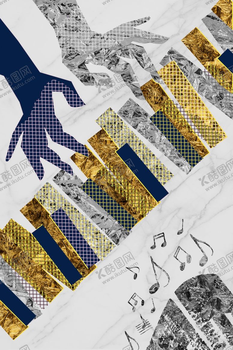 编号：51401009191328525271【酷图网】源文件下载-北欧抽象钢琴装饰画