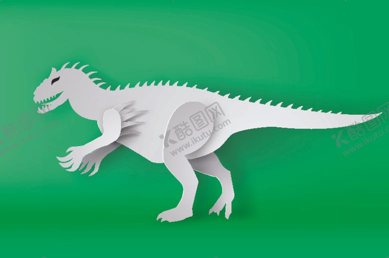编号：24320810051744278647【酷图网】源文件下载-剪纸风格恐龙