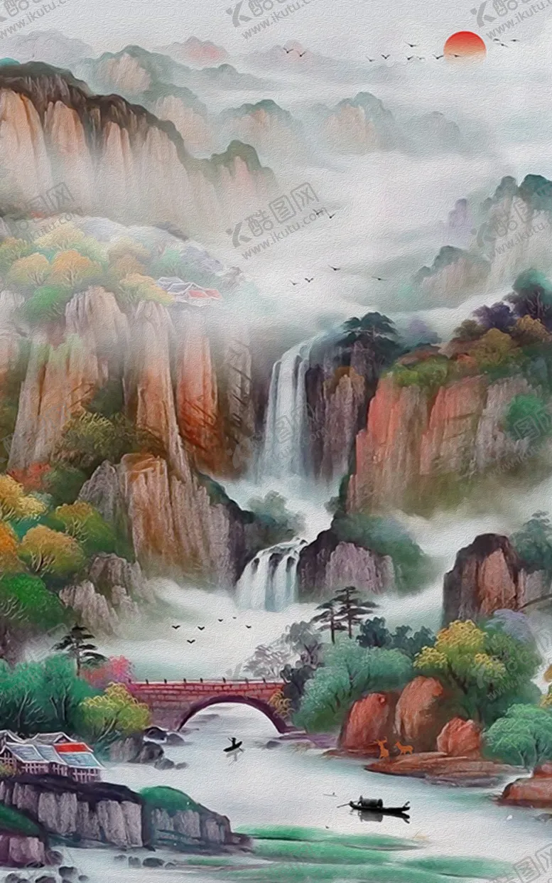 编号：48572305020724412206【酷图网】源文件下载-国画山水