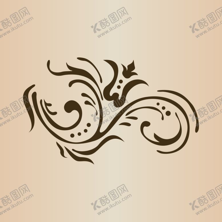 编号：27694509181812291878【酷图网】源文件下载-复古花卉装饰元素6