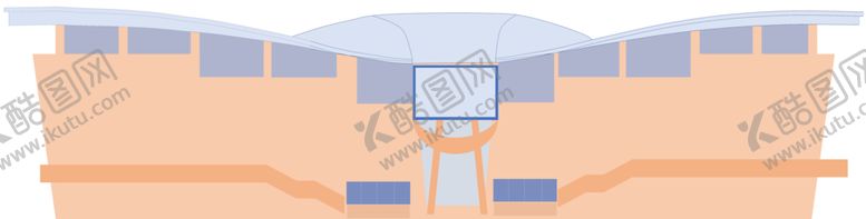 编号：89135010292343178703【酷图网】源文件下载-南阳师范学院体育馆手绘图