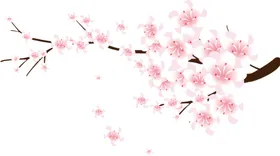 手绘桃花