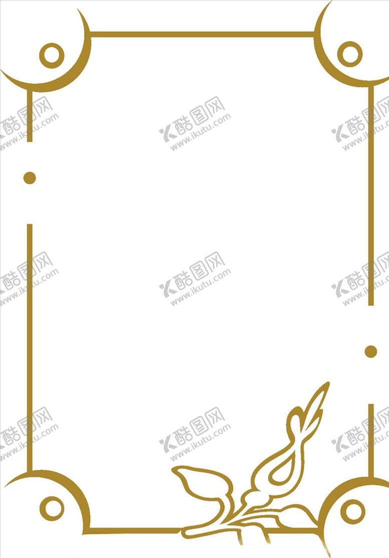 编号：77806509230358222036【酷图网】源文件下载-卡其色古风边框