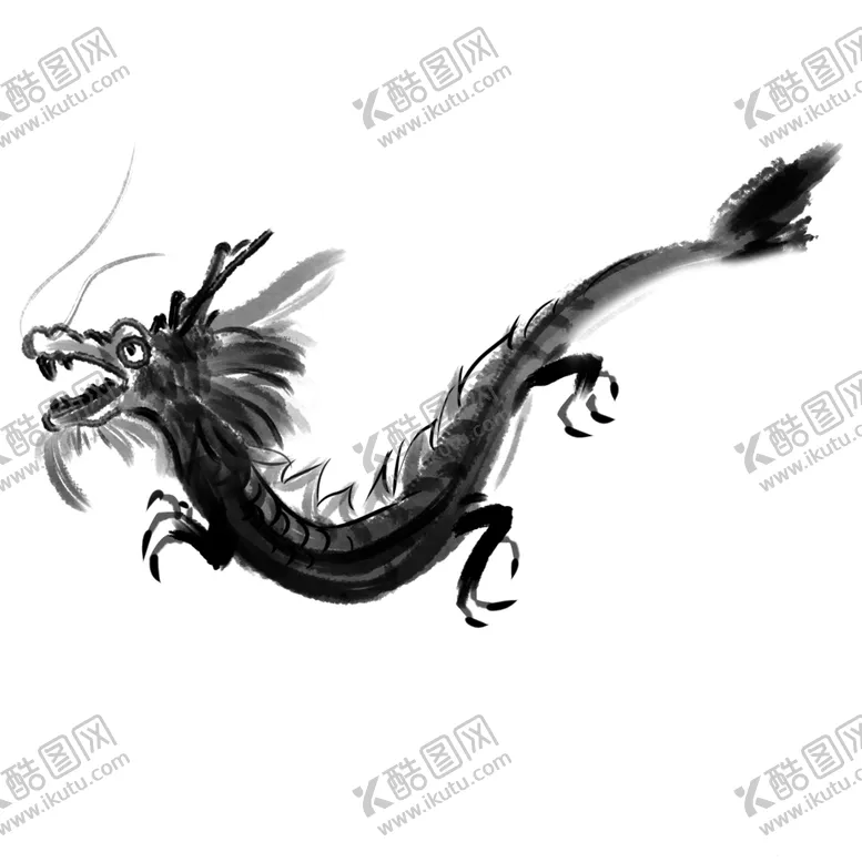 编号：36180404161752491722【酷图网】源文件下载-水墨龙