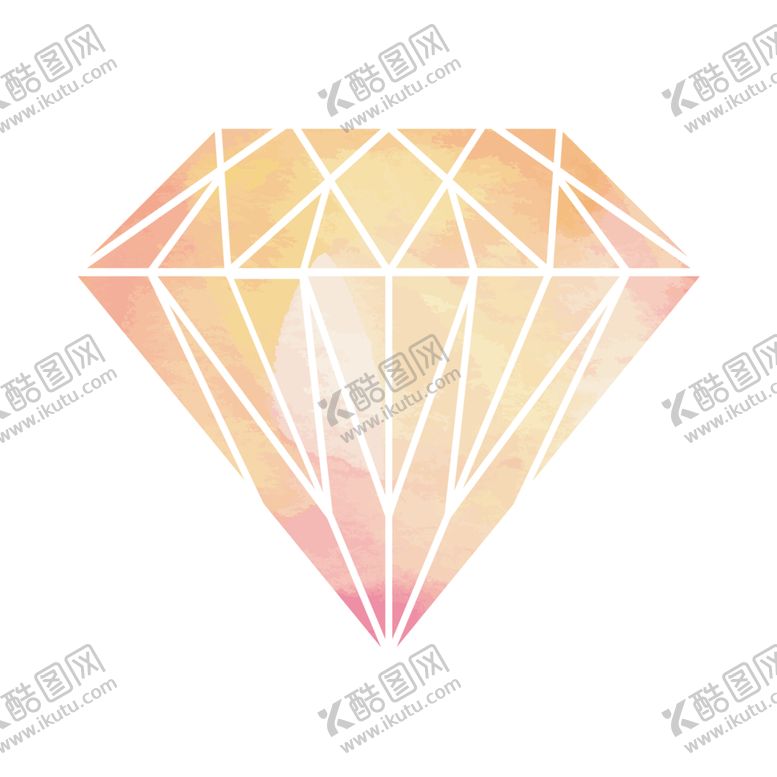 编号：35550207040551395561【酷图网】源文件下载-手绘钻石宝石水晶珠宝免扣素材
