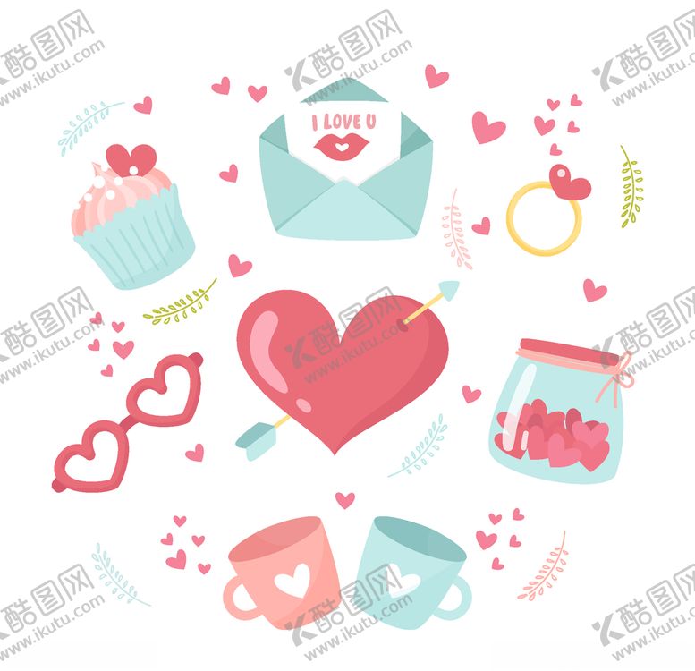 编号：96756806162329345419【酷图网】源文件下载-浪漫情人节元素
