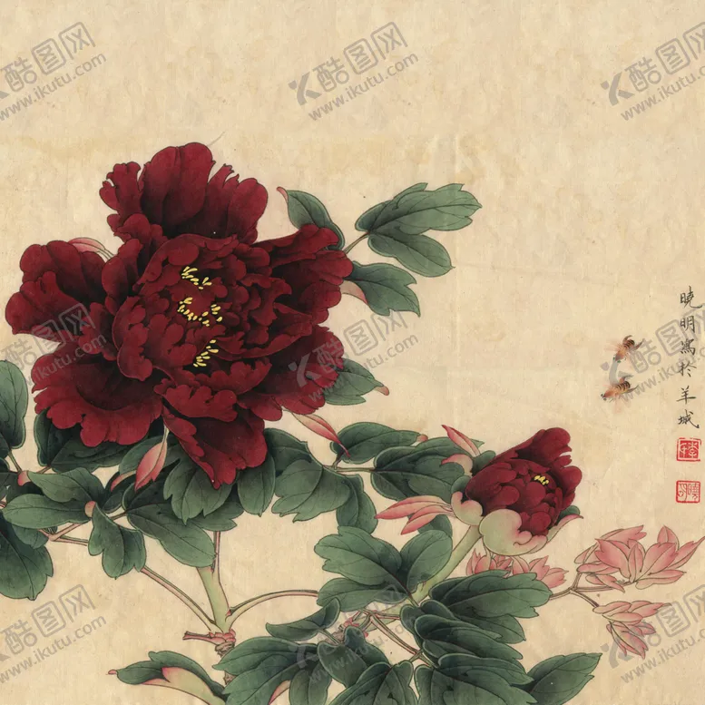 编号：96004207012305397818【酷图网】源文件下载-中式古典花鸟工笔画