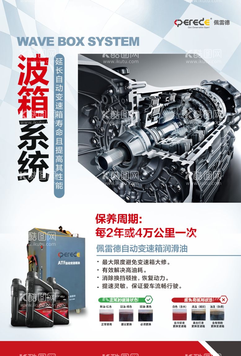 编号：17239611250002316448【酷图网】源文件下载-波箱系统养护变油海报