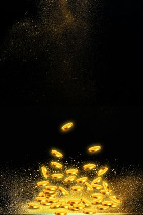 黑金大气金融理财金币背景