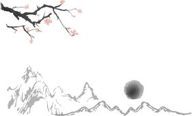 中国风水墨梅