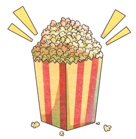 爆米花手绘素材