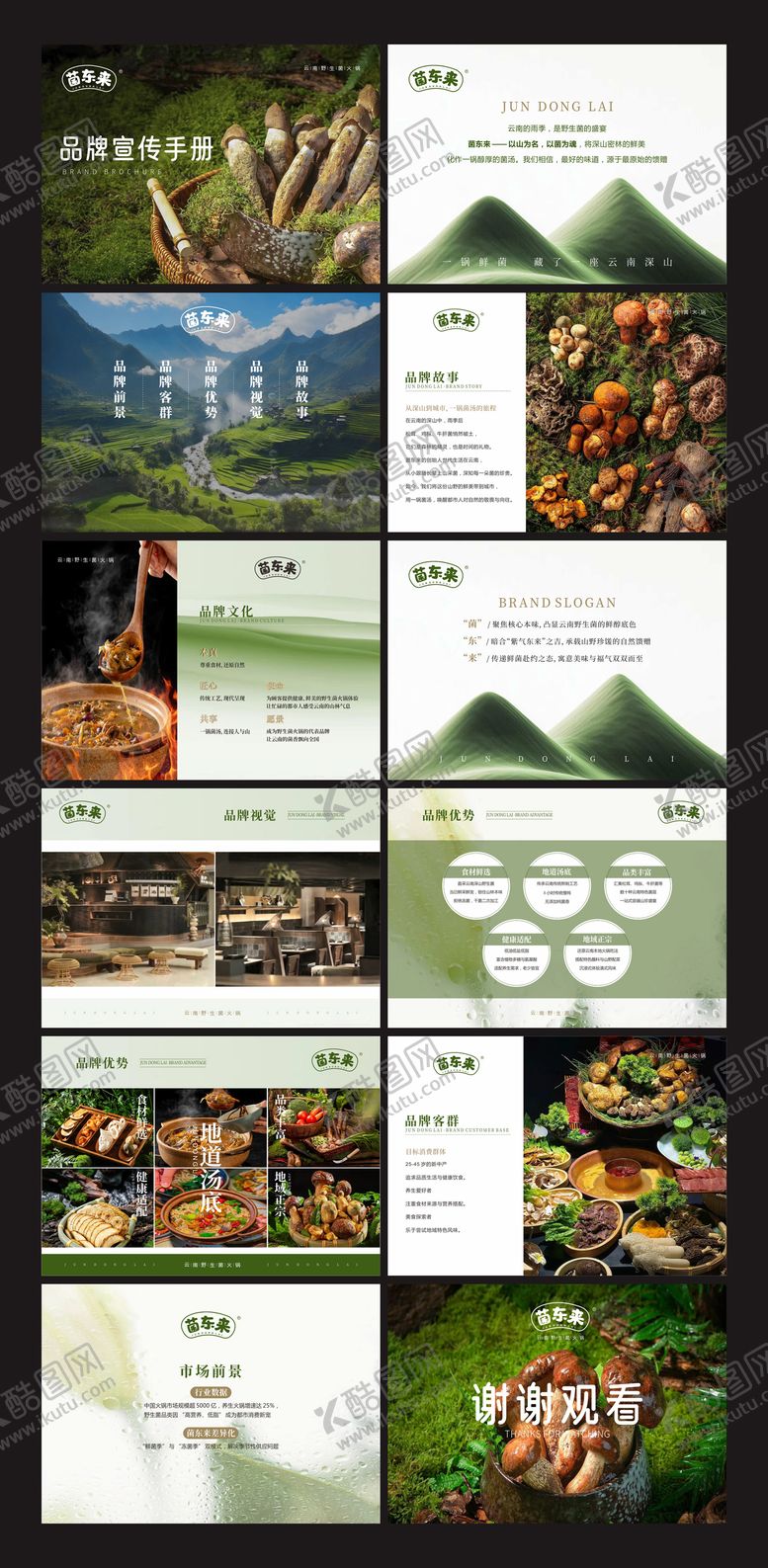 编号：46667003101558086604【酷图网】源文件下载-云南野生菌火锅品牌画册宣传册