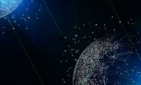 蓝色科技星球背景