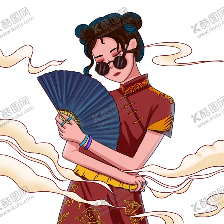 编号：83015503241400047254【酷图网】源文件下载-旗袍女子