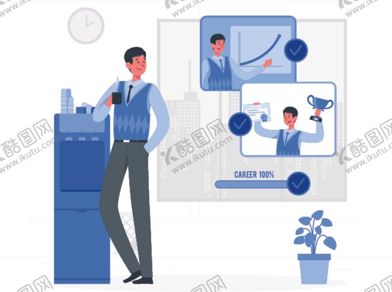 编号：55680509191334082720【酷图网】源文件下载-职场购物人物插画