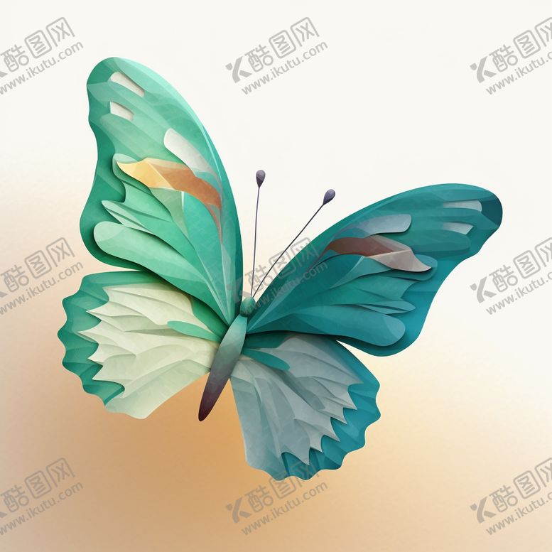 编号：57619809200328021950【酷图网】源文件下载-立体蝴蝶