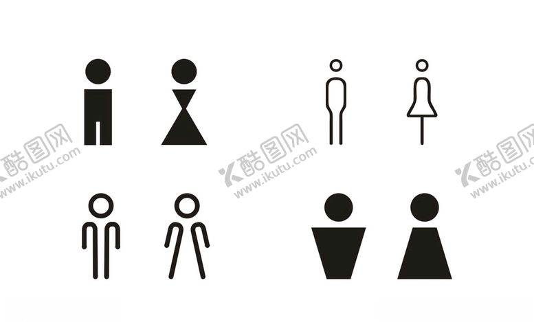 编号：52511009261043392954【酷图网】源文件下载-矢量创意男女厕所卫生间标识