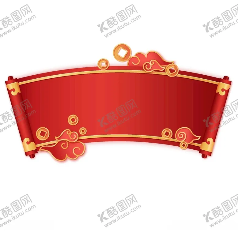 编号：63779802170303459048【酷图网】源文件下载-新年国潮立体卷轴边框